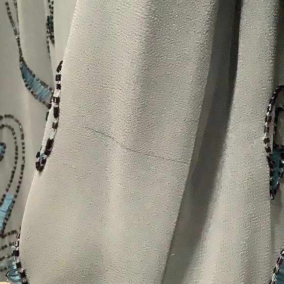 FREE PEOPLE CELESTIAL BEADED FRINGE FLAPPER BOHO V NECK DRESS WOMEN’S Sz M - Picture 12 of 16